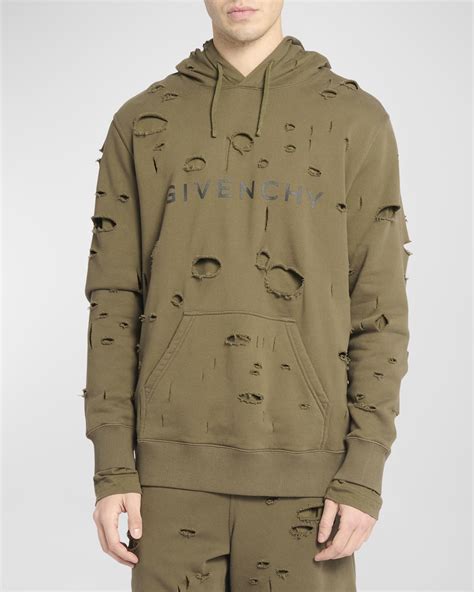 givenchy hoodie geometric|givenchy men's destroyed hoodie.